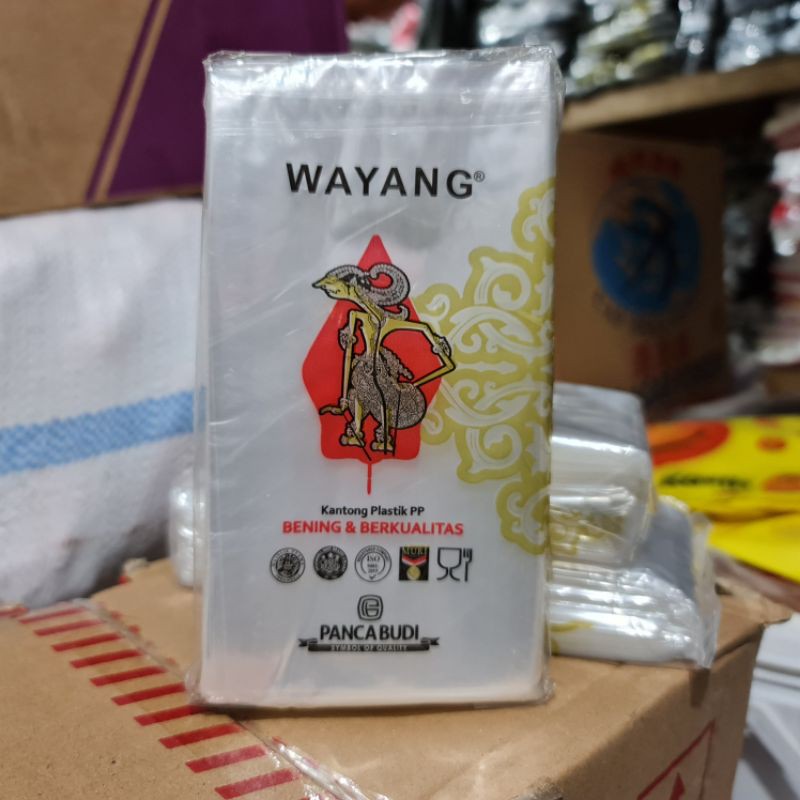 Plastik bening PP WAYANG 8x25 8x18 8x15 8x12