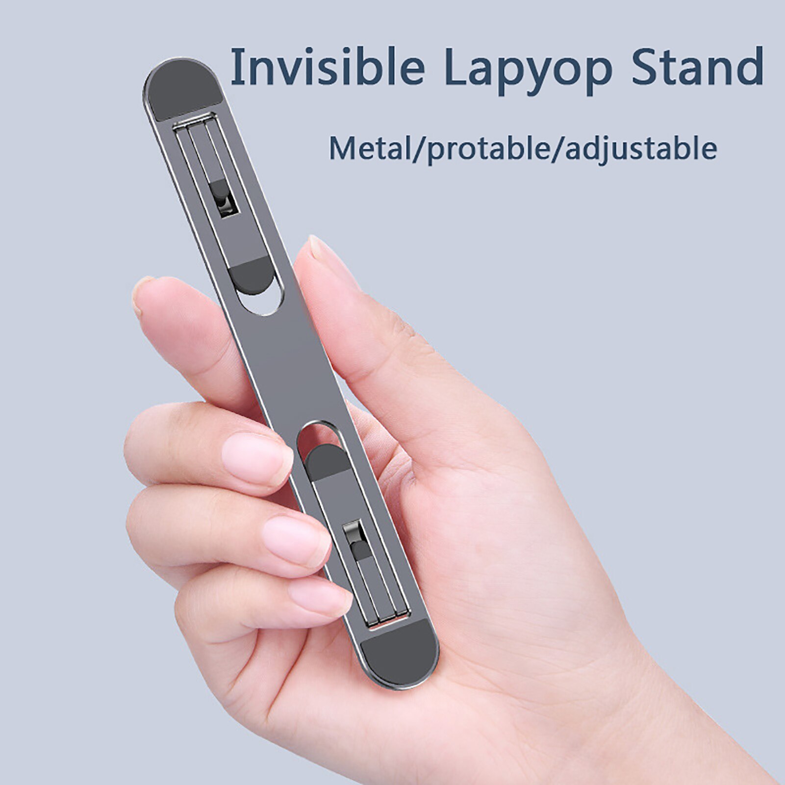 Portable Laptop Stand,Foldable Notebook Stand Holder,Laptop Computer Cooling Invisible Black Bracket-1