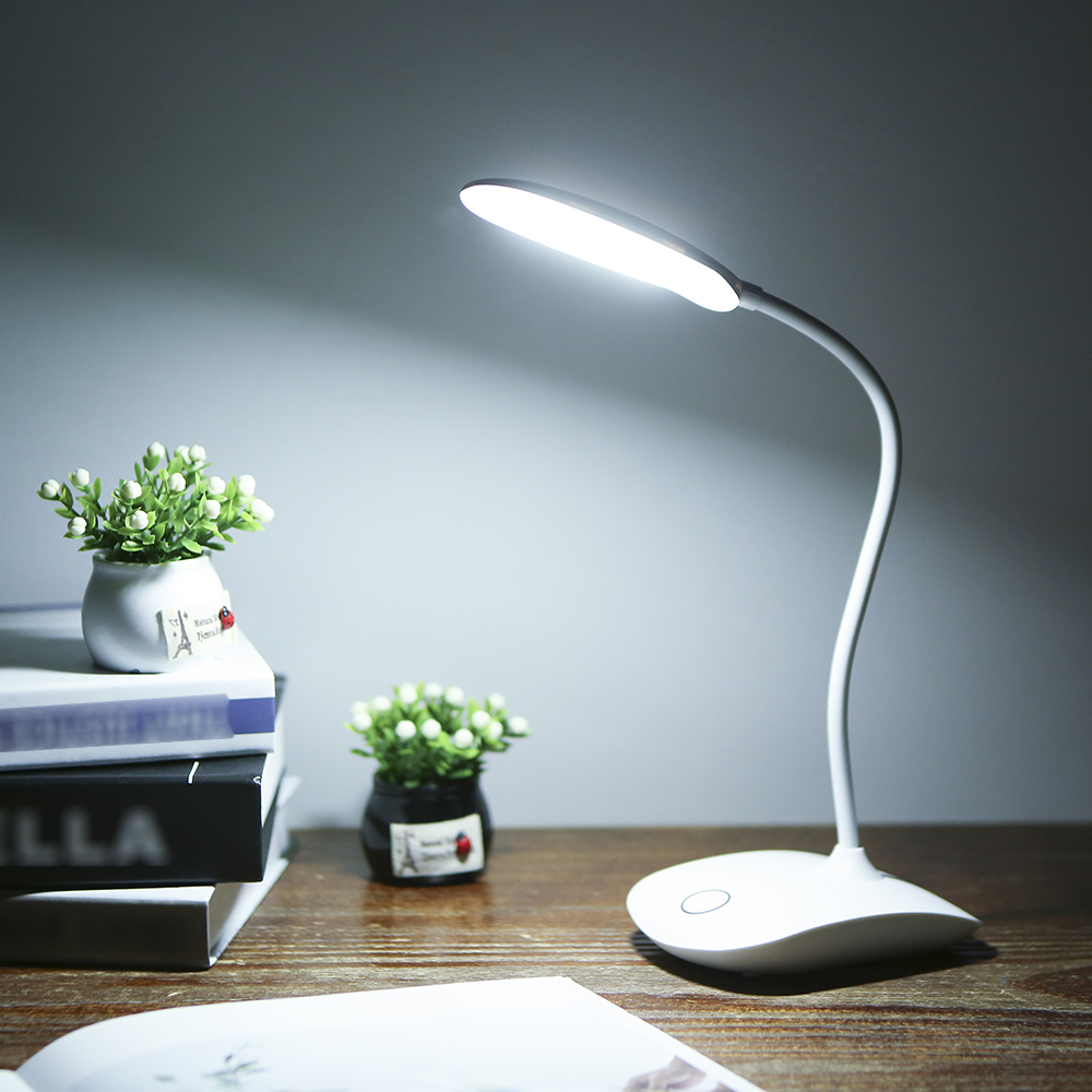 Lampu Belajar Led Dimmable Flexible Portable Dengan Port Charger Usb Dan Saklar Sentuh