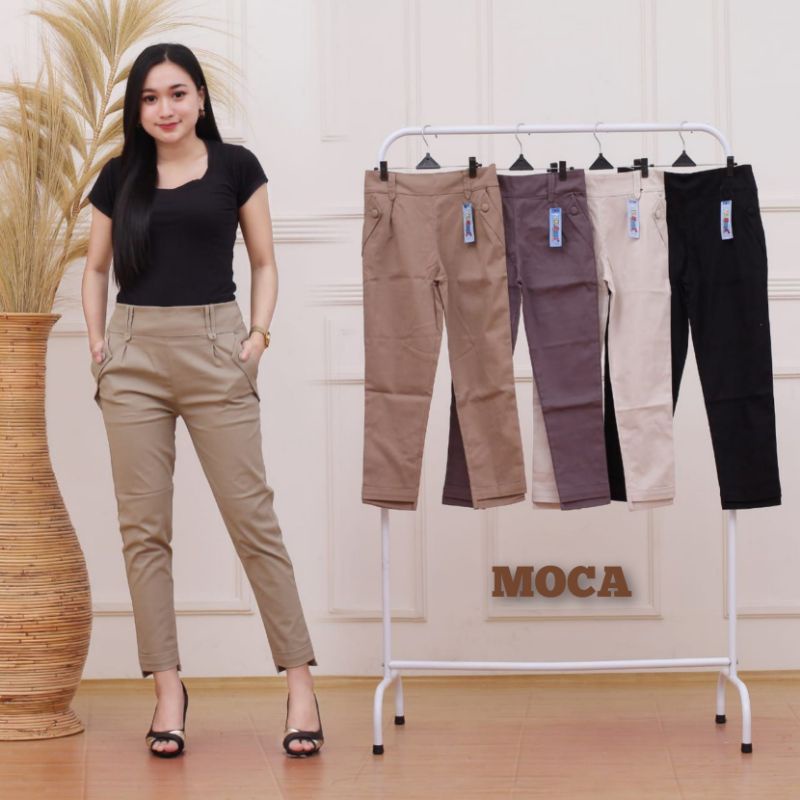 BAGYPANTS KANCING 2// CELANA KERJA WANITA KEKINIAN// CELANA WANITA KANTOR M L XL XXL XXXL