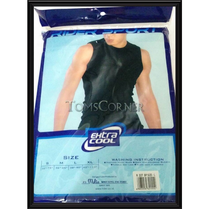 pria-kaos- kaos oblong rider tanpa lengan putih | kaos tanktop gym | sport | 227b - putih, m -kaos-