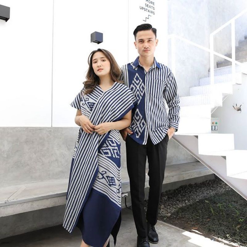 set couple tenun//couple keluarga//baju tenun//couple preweding