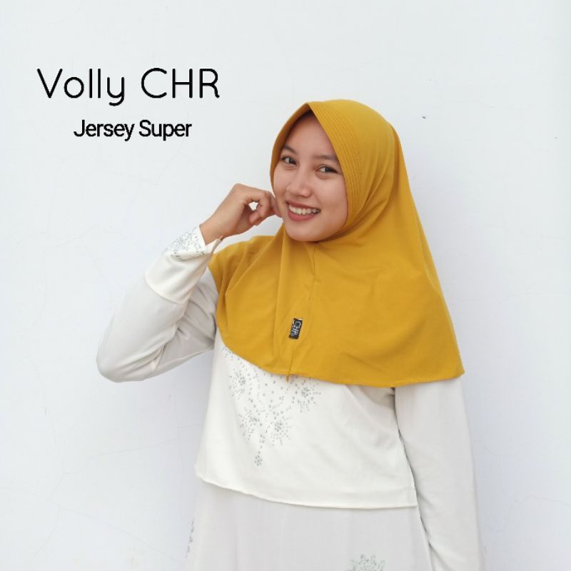 CHR HIJAB  BERGO POLOS JILBAB SPORT JERSEY SUPER CHR ORI KERUDUNG SPORT VOLLY