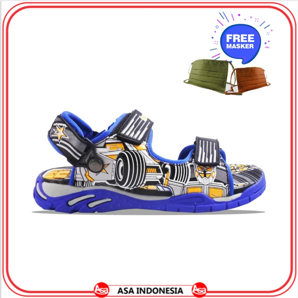 TREKKERS Sandal Anak G- Tformer  Hitam / Biru tua