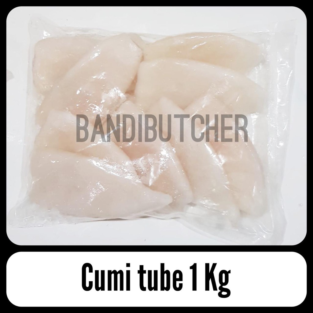 Cumi Cumi Tube / Cumi Tube Impor Segar Putih Size Super Bandi Fish