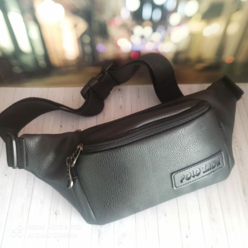 WAIST BAG PRIA BEST SALLER !!! Tas selampang Pria kulit PREMIUM Polozada PU Z012