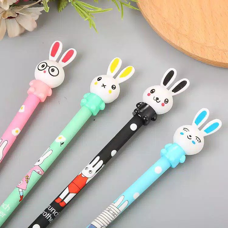 

ABM Grosir - Pulpen Kelinci Warna Warni / Pena Rabbit / Bolpoin Karakter / Pen / Alat Tulis / Bolpen
