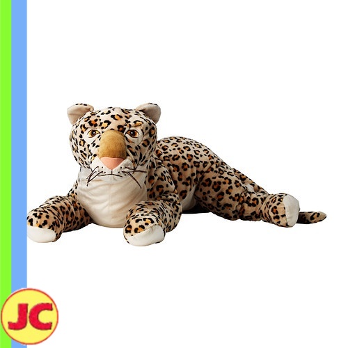 Mainan boneka macan tutul warna krem, panjang 80 cm Morrhar
