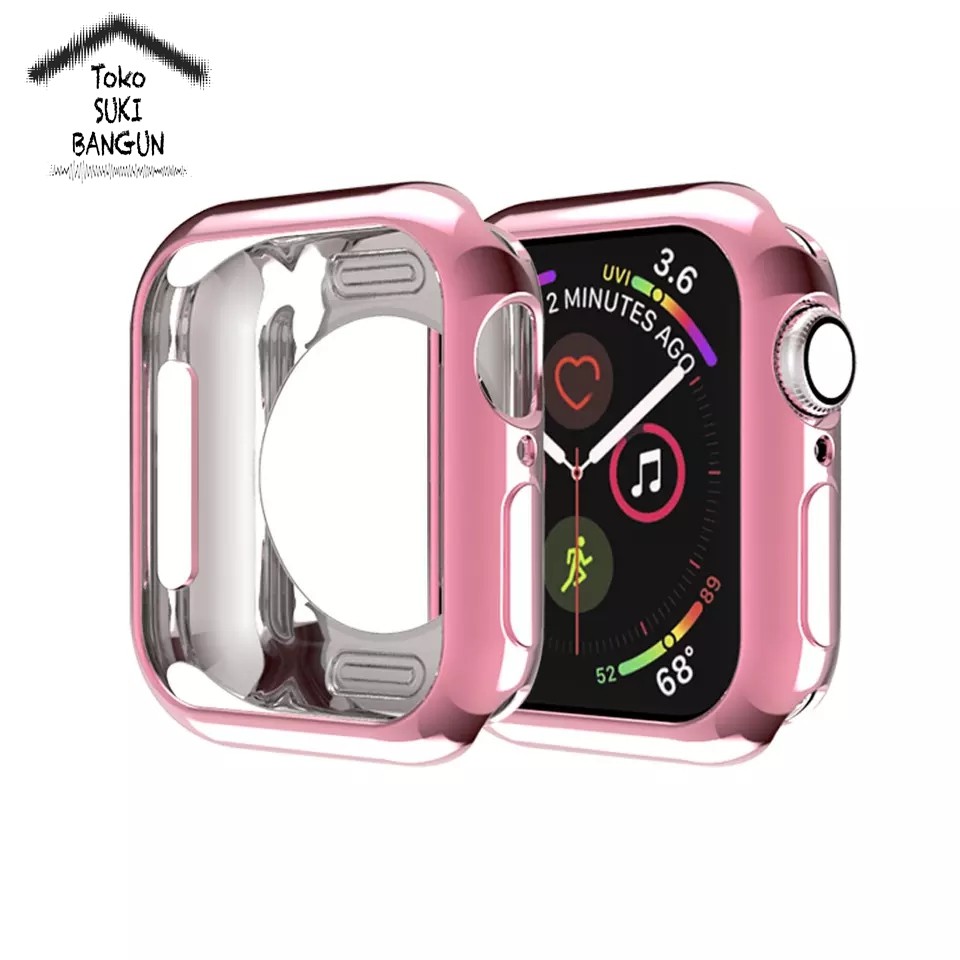 Apple Watch Case Series 6 5 4 40mm 44mm Rubber Silicone ELECTROPLATED