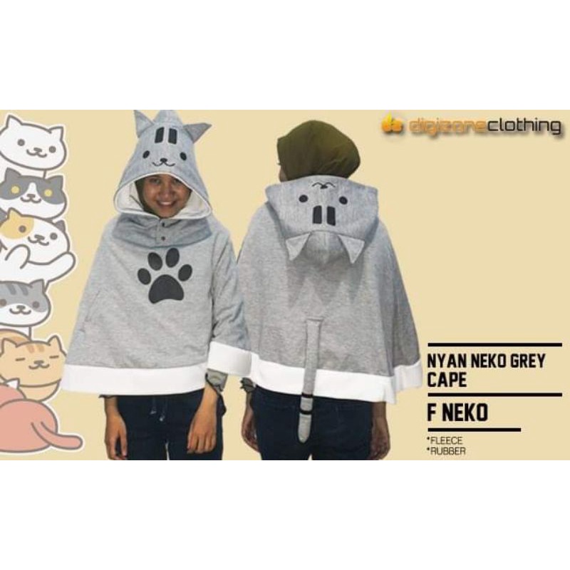 Nyan Neko Grey Cape (F NEKO)