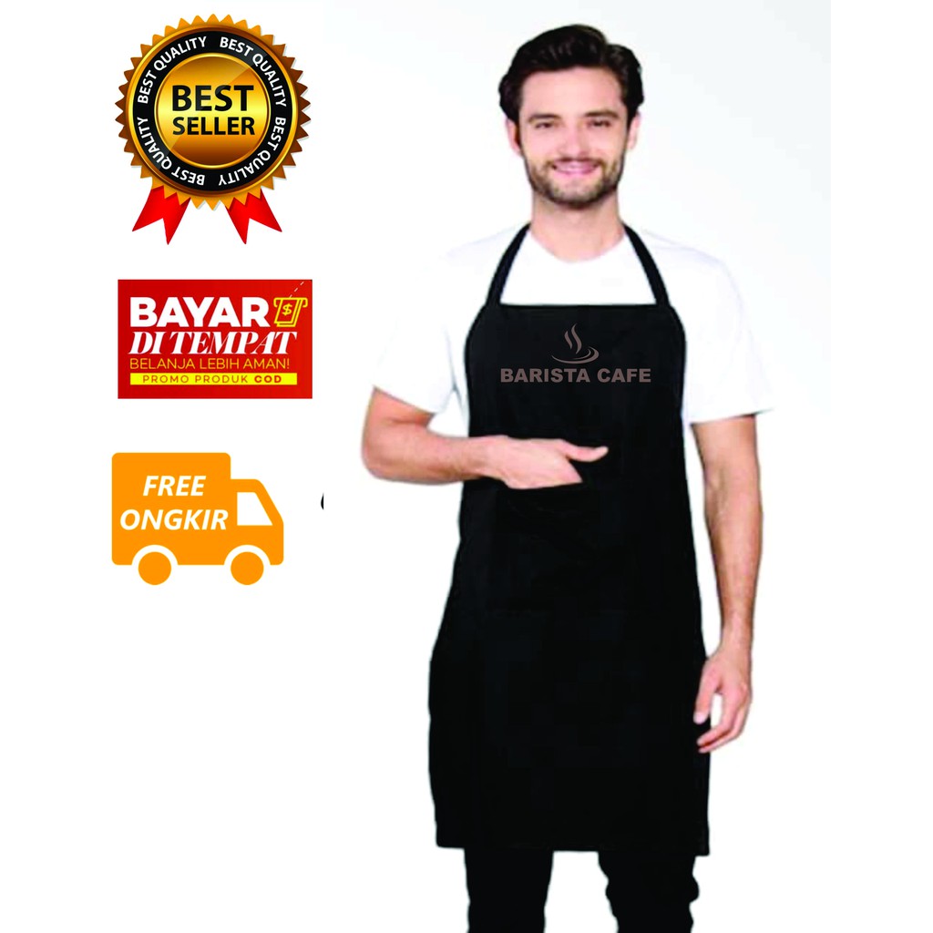 CELEMEK/APRON/RESTORAN/KOKI/MASAK/ CELEMEK MOTIF BARISTA