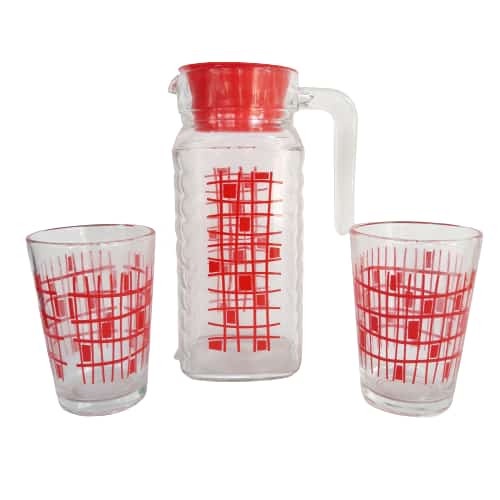 Teko Set Kim Glass Gelas Minum Kaca 3in1 Teko set gelas kaca kimglass bahan beling tebal