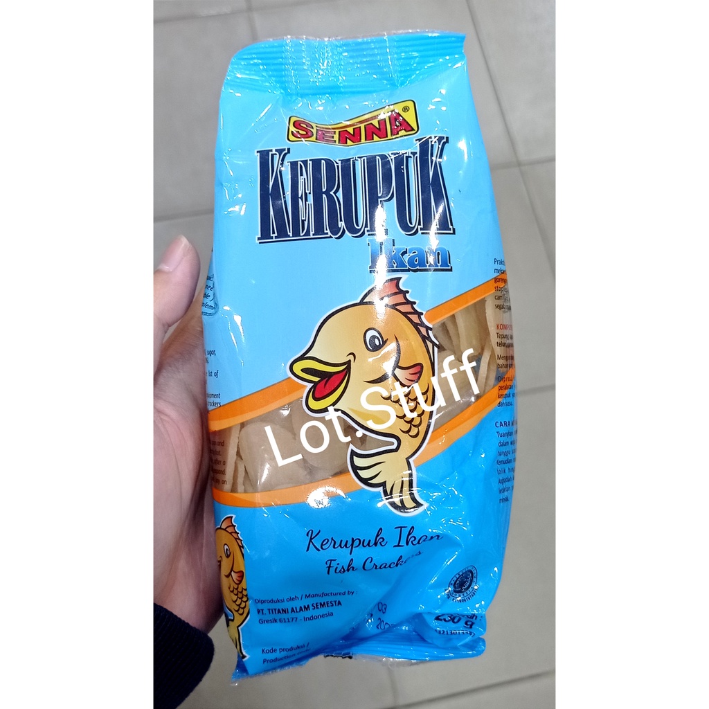 

Keripik/Kerupuk Ikan dan Kerupuk Udang Senna Deluxe Premium Uk. Kecil