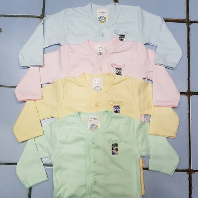 Baju baby nova tangan panjang S M L warna
