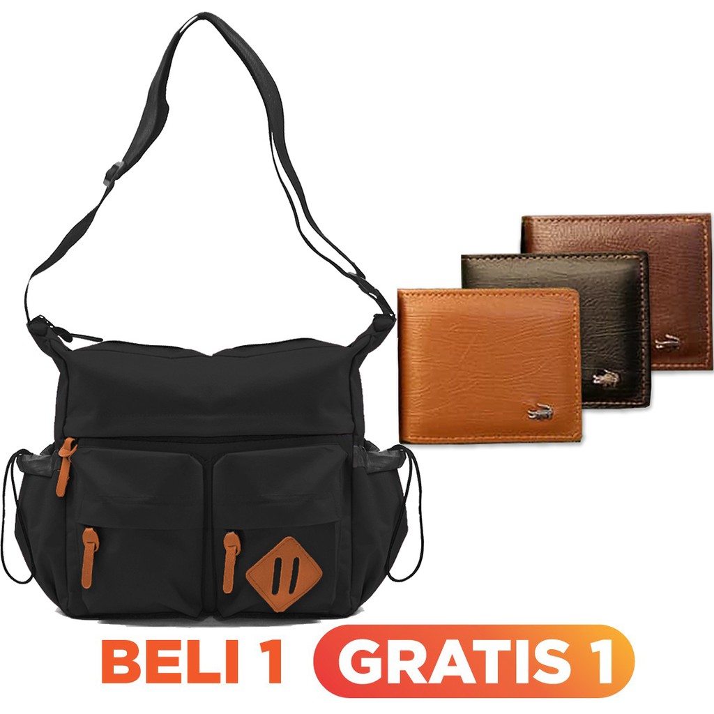 TAS SELEMPANG SEKOLAHTAS SEKOLAH WATERPROOF DEWASA SMP SMA SMK KULIAH GRATIS 1 -CRUSADER TAS SELEMPA