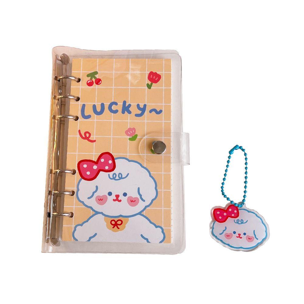 Lanfy Buku Catatan / Diary / Jurnal Ukuran A6 Motif Kelinci Lucu Dengan 6 Ring Spiral