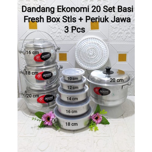 DANDANG EKONOMI 20 SET BASI FRESH BOX STLS + PERIUK JAWA
