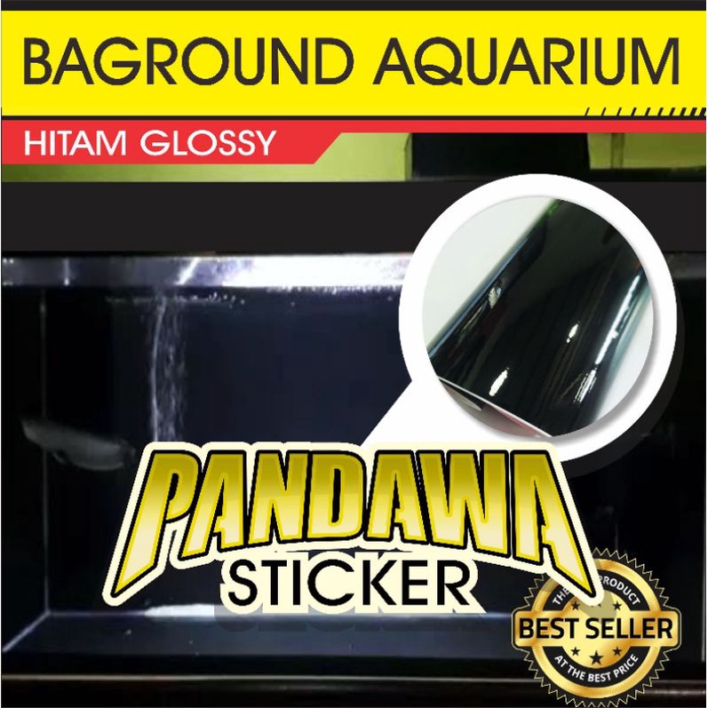 BAHAN STICKER BACKGROUND AQUARIUM BEGRON AKUARIUM AQUASCAPE HITAM KILAP BLACK GLOSSY