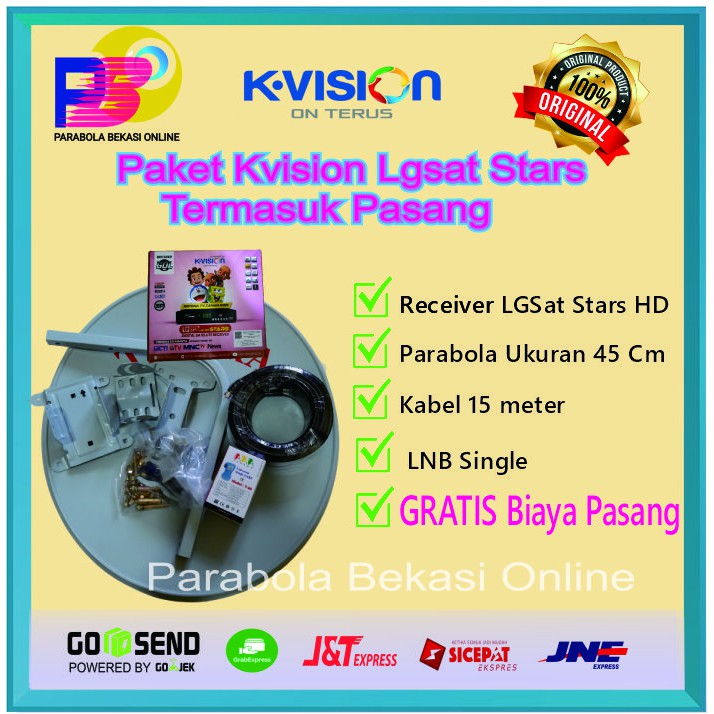 Paket Kvision Gol LGSAT STARS HD Termasuk Pasang