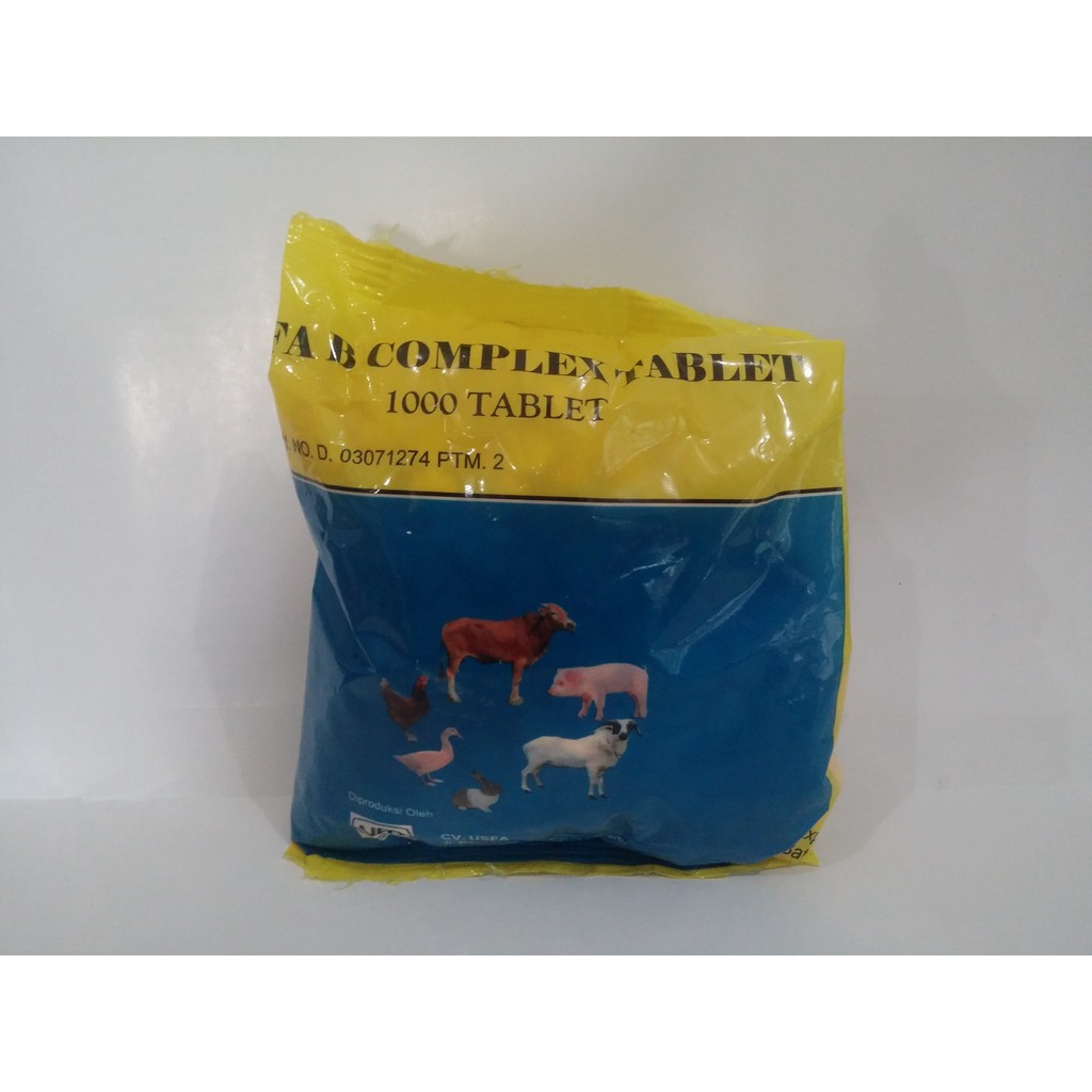 B COMPLEX isi 1000 tablet - vitamin b komplek ayam ternak kambing sapi