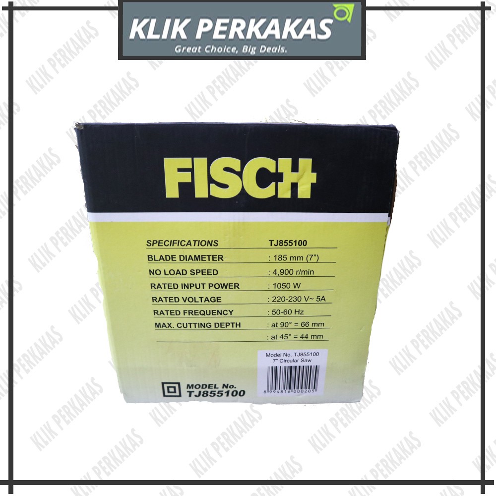 FISCH TJ855100 CIRCULAR SAW 7” MESIN CIRCLE GERGAJI POTONG KAYU