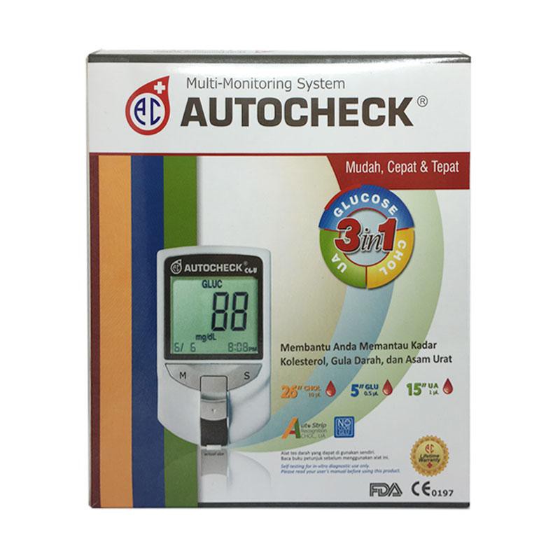 Autocheck 3in1 / Alat Cek Gula Darah, Kolesterol, Asam Urat / Alat Autocheck GCU 3 in 1