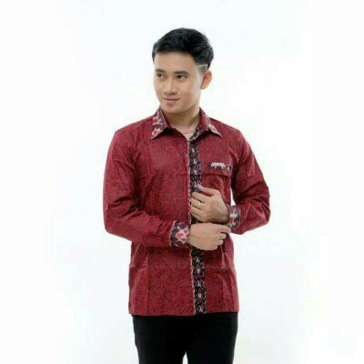 Bisa (cod) Batik Couple Keluarga Sania Ruffle Ori Ndoro Jowi Dnt Motif  Mega Mendung Merah