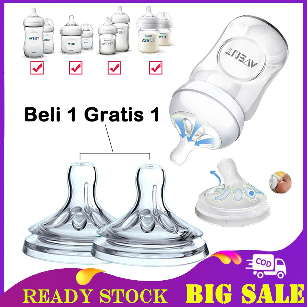 【Beli 1 Gratis 1】Pupici Botol Susu Bayi  Natural Anti flatulence BPA Free