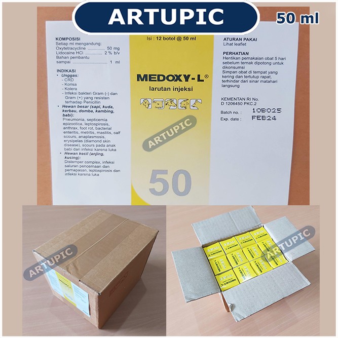 Medoxy–L 50 ml Obat OTC crd korisa snot kolera ayam unggas babi