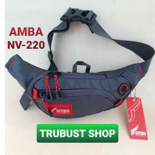 tas selendang waist bag selempang water proof abu AMBA NV-220