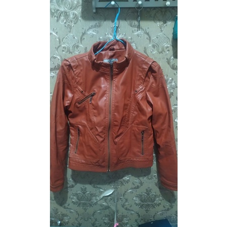 jaket kulit ako wanita original