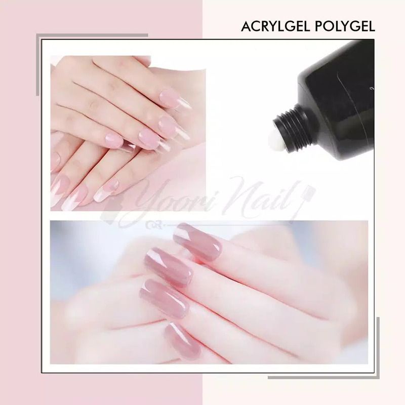 Acrylgel polygel nail art extension kuku poly gel polish extens nails