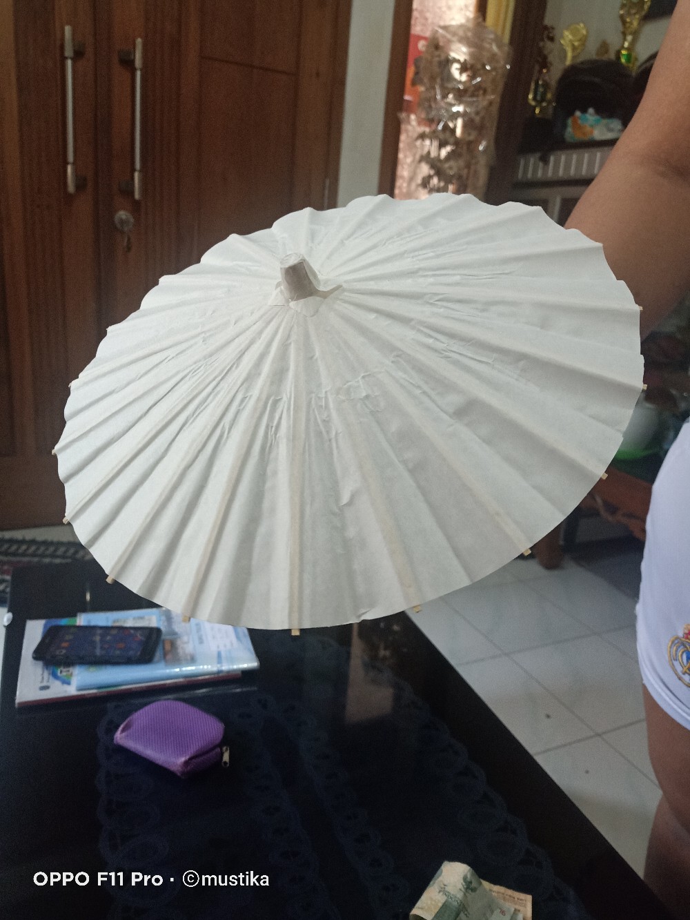 Payung Kertas Putih Polos