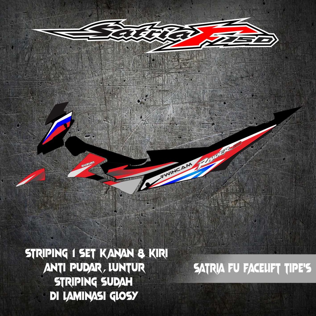 STRIPING VARIASI SATRIA FU FACELIFT TIPE ES THAILAND