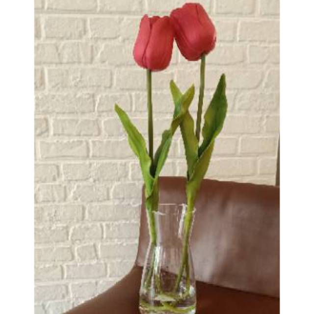 Bunga Tulip Besar Dalam Vase Kaca Ikea Real Touch Tulip Shopee Indonesia