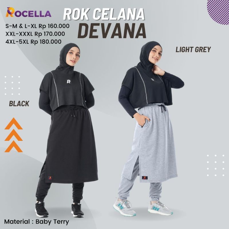 Rok Celana Olahraga Wanita Muslimah Senam Sepeda Jogging Devana Rocella