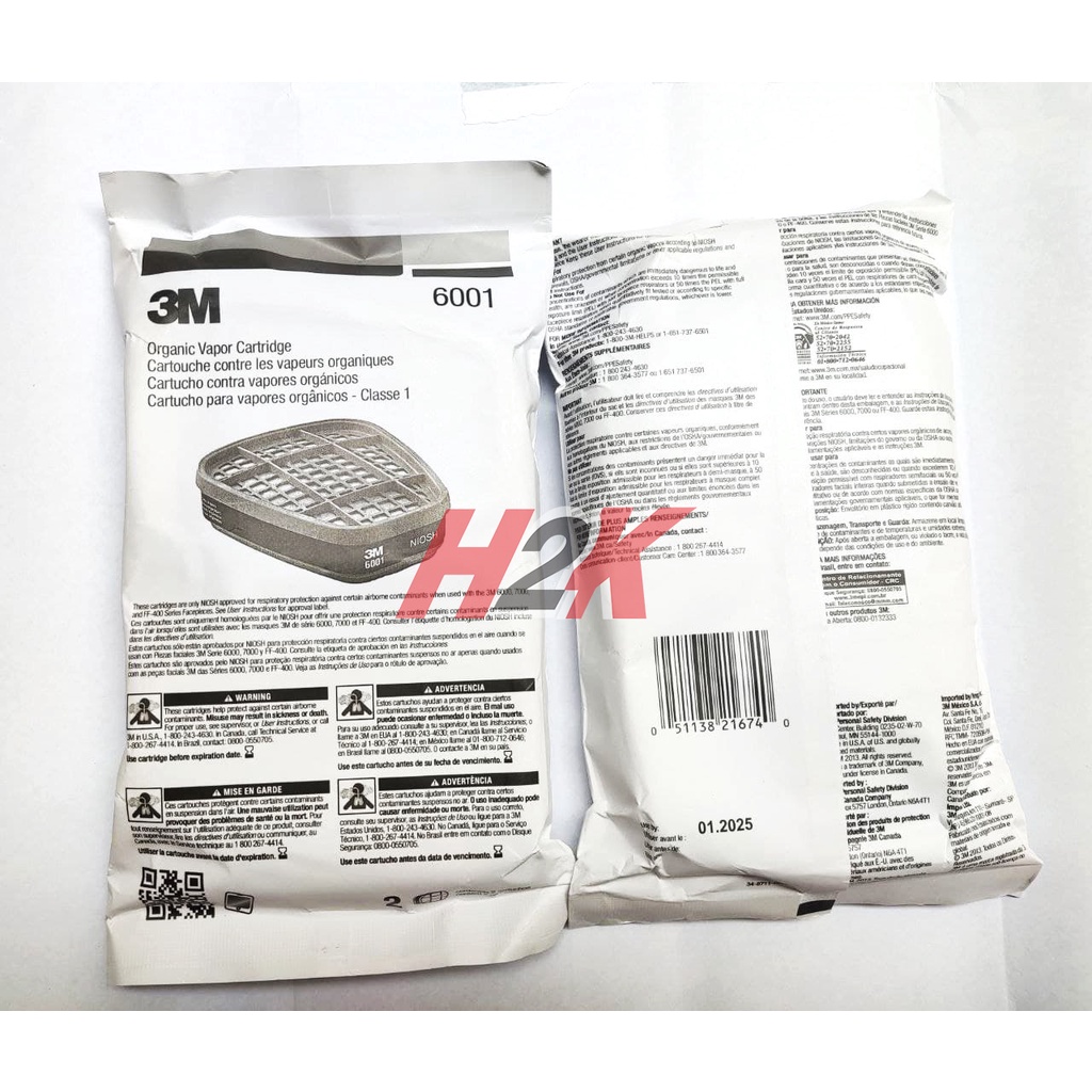 Filter Masker 3M / Organic Vapor Cartridge 3M 6001