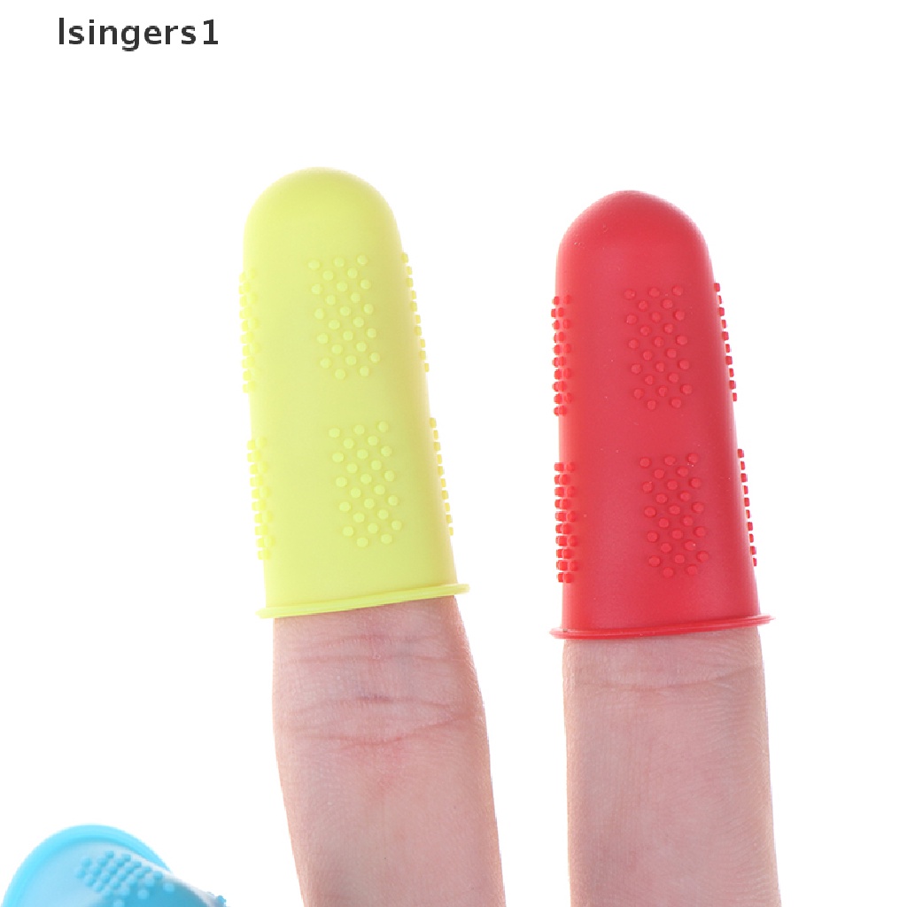 (lsingers1) 3pcs / set Cover Pelindung Jari Bahan Silikon Anti slip