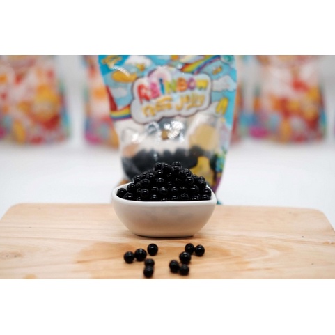 

JELLY BOBA PEARL HITAM / RAINBOW NATTA JELLY/ TOPPING MINUMAN KEKINIAN 500 GRAM
