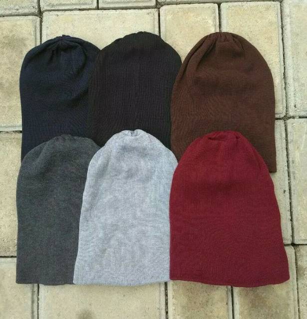 ☆ Kupluk topi beanie Hat warna warni bahan kaos spandex