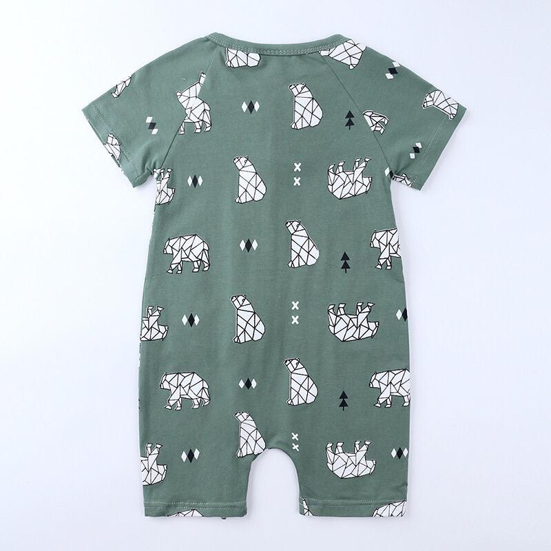 BABY K2 - Baby short zippersuit motif beruang