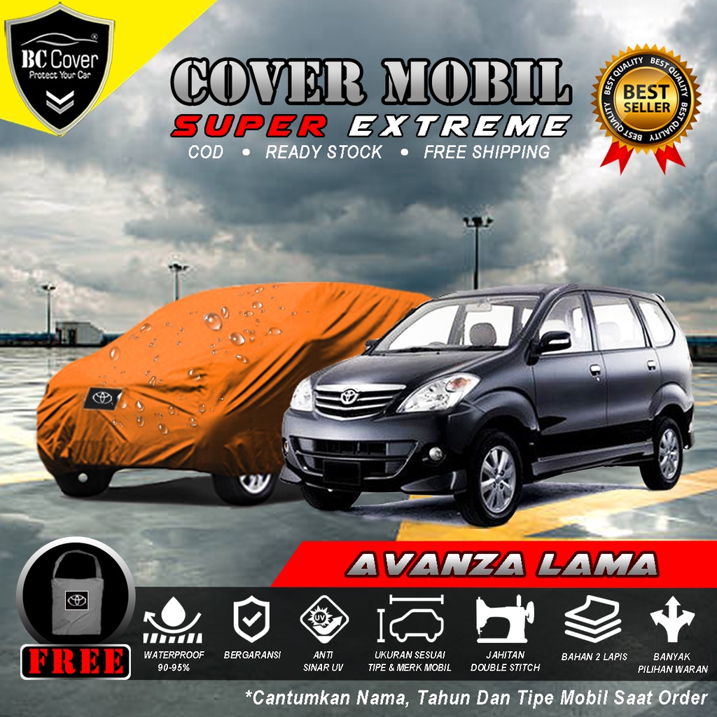 Body Cover Mobil Avanza Lama Outdoor Waterproof / Sarung Mobil Avanza Waterproof / Selimut Tutup Mantol Kerudung Mantel Penutup Mobil Toyota Avanza Lama Waterproof Outdoor Anti Air