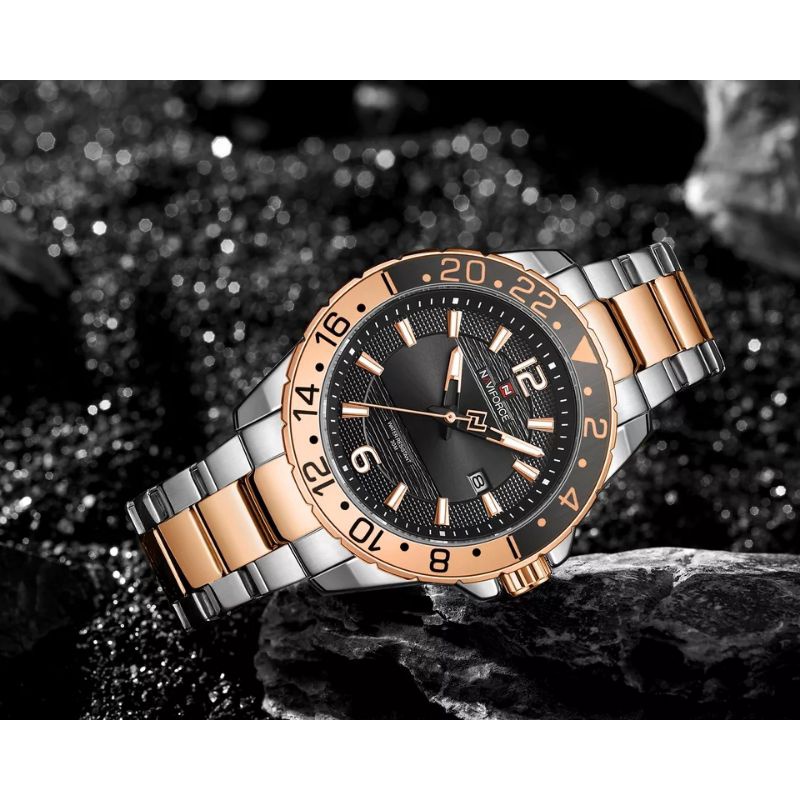 JAM TANGAN NAVIFORCE PRIA CASUAL MEWAH NF-9192 SS 5