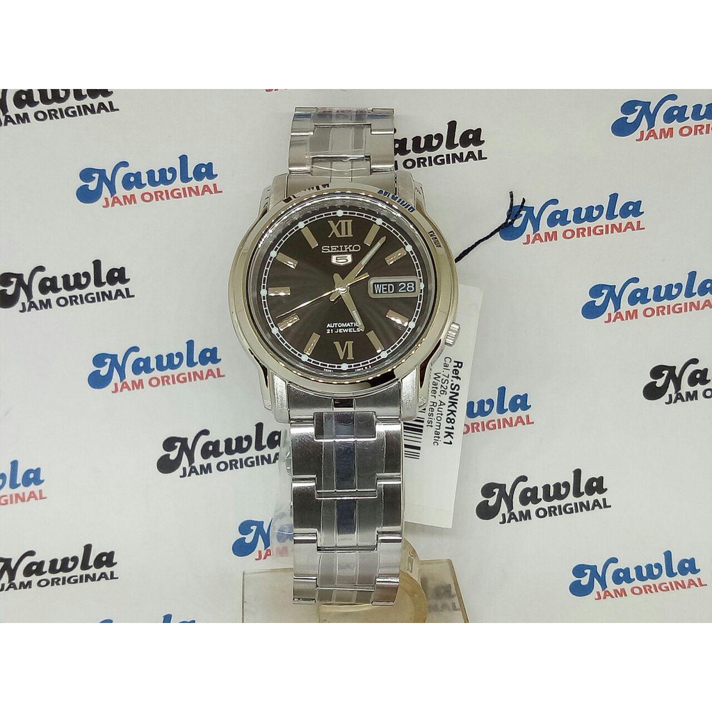 Seiko 5 SNKK81K1 Automatic Black Dial - Jam Tangan Pria SNKK81