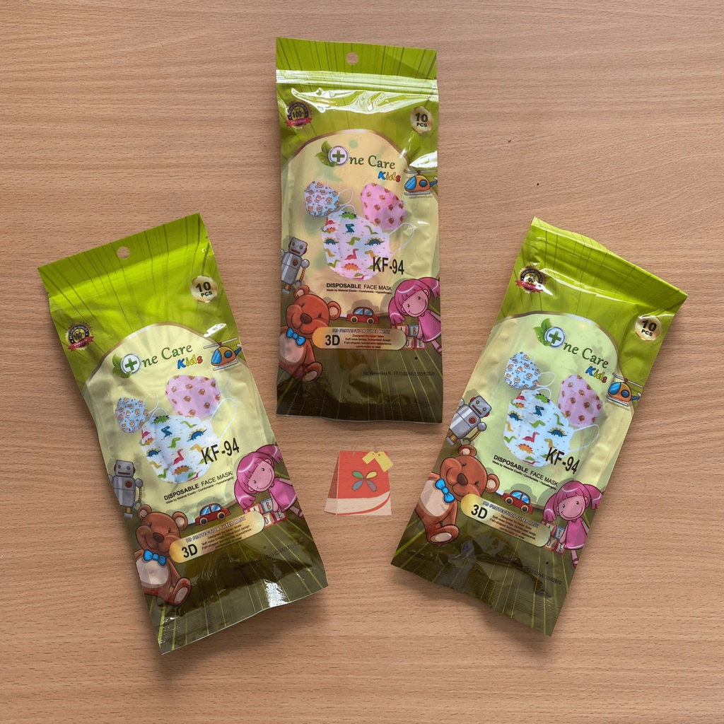 Masker ANAK KF94 Onecare Sachet isi 10pcs 3D evo korea
