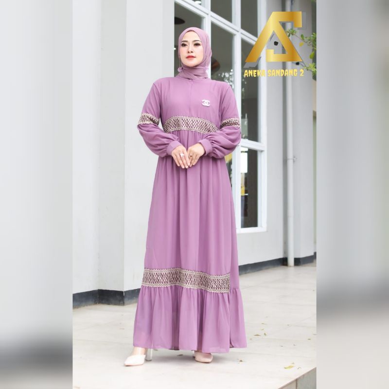 𝐁𝐢𝐬𝐚 𝐂𝐎𝐃 | Gamis Danita maxy ceruty jumbo+standar