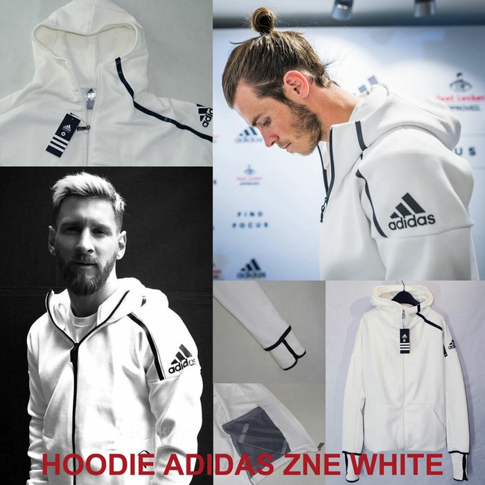 Promo Jaket/Hoodie Pria Terbaru, Jaket Hoodie Adidas Daybreaker Zne White Grade Original - Putih,