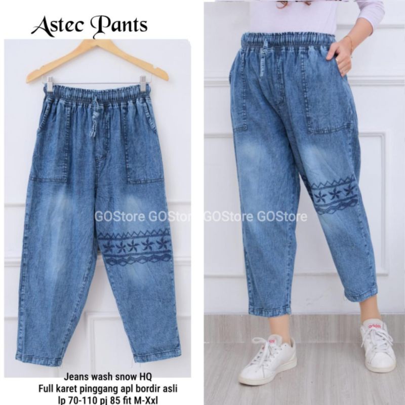 ASTEC PANTS | Celana Jeans Wanita Jumbo Terbaru | Celana Baggy Pant Casual Kekinian