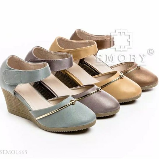 BYS100 - WEDGES WANITA SEPATU EMOR