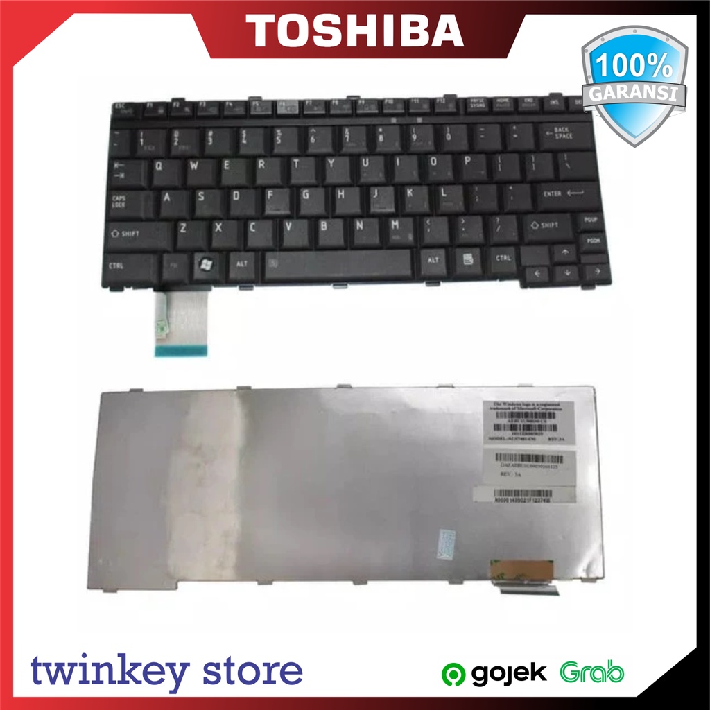 Keyboard Toshiba Satellite U200 U205 Portege M200 M400 M600 R100 Black